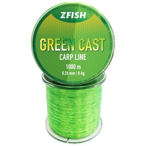 Zfish vlasec green cast carp line - 1000 m 0,28 mm