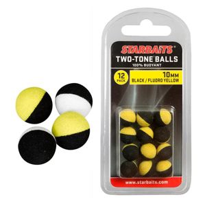 Starbaits plovoucí kuličky  two tones balls-10mm černá/žlutá (plovoucí kulička) 12ks