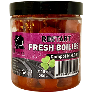 Lk baits boilie fresh restart compot nhdc - 14 mm 150 ml