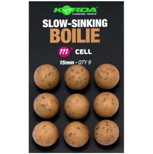 Korda plastic wafter slow-sinking boilie essential cell - 15 mm 9 ks