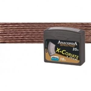 Saenger Anaconda návazcová šňůra X-Coriate Link 10 m Brown-Nosnost 35lb 