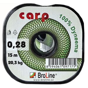 Broline návazcová šňůra 100% carp dyneema green - 0,12 mm 10 m