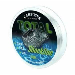 Carp ´R´ Us Šokový Vlasec Total Shock Line 100 m Hnědá-Průměr 0,50 mm / Nosnost 13,7 kg