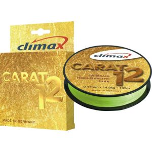 Climax splétaná šnůra carat 12 žlutá 135 m průměr 0,13 mm / nosnost 9,5 kg