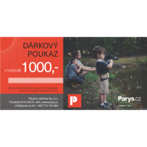 Dárkový poukaz Parys.cz na nákup zboží v hodnotě 1000 Kč - tištěný