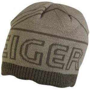 Eiger čepice logo knitted hat with fleece olive green