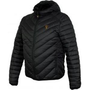 Fox Bunda Collection Quilted Jacket Black Orange-Velikost XXXL