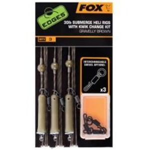 Fox edges green submerge 30lb lead clip rig kit x 3 kwik change kit