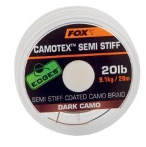 Fox Návazcová Šňůrka Camotex Dark Semi Stiff 20 m-Průměr 35 lb / Nosnost 15,9 kg