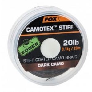 Fox Návazcová Šňůrka Camotex Dark Stiff 20 m-Průměr 15 lb / Nosnost 6,8 kg