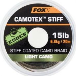 Fox Návazcová Šňůrka Camotex Light Stiff 20 m-Průměr 15 lb / Nosnost 6,8 kg