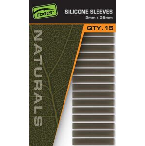 Fox převleky edges naturals silicone sleeves 15 ks 3x25 mm