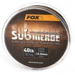 Fox Splétaná Šňůra Submerge Sinking Braided Mainline Camo 300 m-Průměr 0,20 mm / Nosnost 18,1 kg
