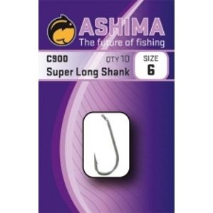 Ashima  Háčky  C900 Super Long Shank  (10ks)-Velikost 6