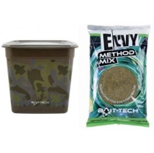 Bait-Tech krmítková směs camo bucket envy hemp & halibut method mix 3 kg