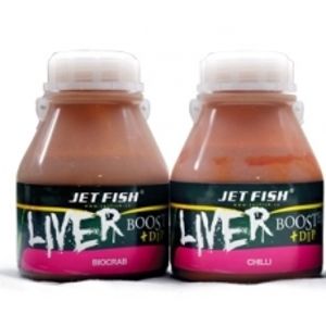 Jet Fish liver booster + dip 250 ml-Švestka / Česnek