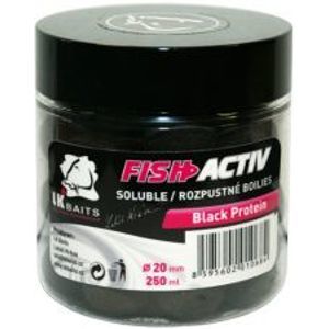 LK Baits Boilie Fish Activ 250 ml 20 mm-black protein
