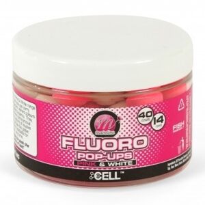 Mainline plovoucí boilie bright pink and white pop-ups cell 14 mm 150 ml