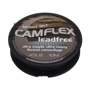 Gardner bezolovnatá šnůrka camflex leadfree 10 m - muddy silt - 45 lb