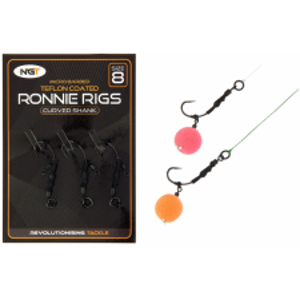 NGT Montáž Ronnie Rig & Teflon Hooks 3 ks-Háček 6