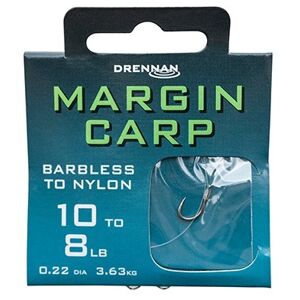 Drennan návazec margin carp barbless - nosnost 8 lb velikost 8