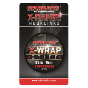Starbaits návazcová šňůrka x wrap soft coated braid 15 m hnědá -nosnost 25 lb