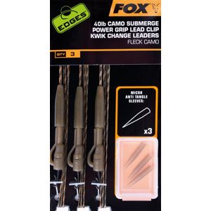 Fox hotové montáže edges camo submerge power grip lead clip kwik change-nosnost 40 lb