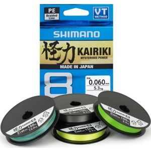 Shimano splétaná šňůra kairiki 8 zelená 150 m-průměr 0,06 mm / nosnost 5,3 kg