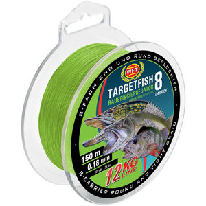 Wft splétaná šňůra targetfish 8 chartreuse 150 m zelená - 0,08 mm - 6 kg