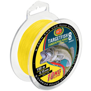 Wft splétaná šnůra targetfish 8 žlutá 150 m - 0,12 mm - 8 kg