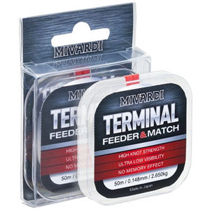 Mivardi vlasec terminal feeder & match 50 m-průměr 0,128 mm  / nosnost 2,15 kg