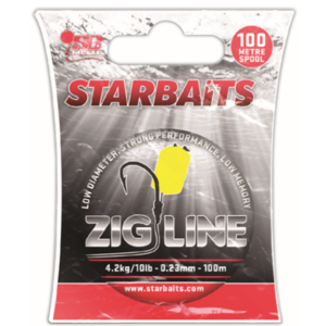 Starbaits vlasec zig line 100 m čirá-průměr 0,26 mm / nosnost 5,3 kg