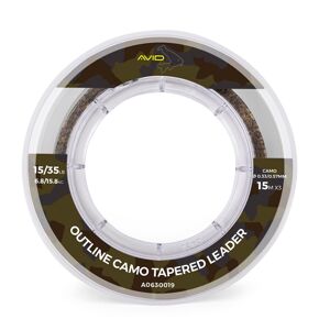 Avid carp šokový vlasec outline camo tapered leaders - 0,33-0,57 mm