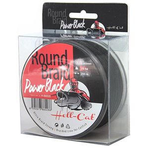 Hell-cat splétaná šňůra round braid power red 200 m-průměr 0,60 mm / nosnost 75 kg