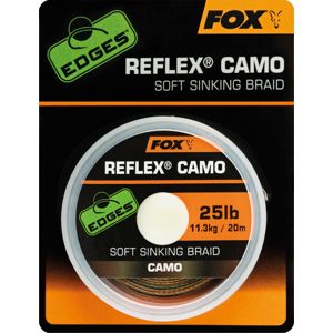 Fox návazcová šňůrka edges camotex semi stiff 20 m-průměr 35 lb / nosnost 15,9 kg