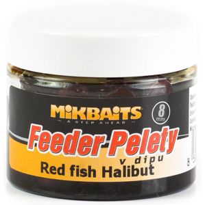 Mikbaits pelety halibutky v dipu 8 mm 150 ml - red fish halibut