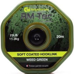 RidgeMonkey Návazcová Šňůrka RM Tec Soft Coated Hooklink 20 m Zelená-Nosnost 35 lb