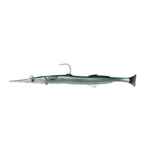 Savage gear gumová nástraha 3d needlefish pulse tail green silver - 14 cm 12 g