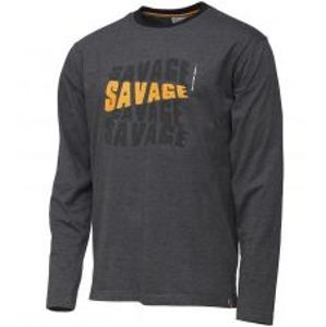Savage Gear Triko Simply Savage Logo Tee Long Sleeve-Velikost L