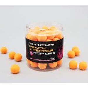 Sticky Baits Plovoucí Boilies Peach Pepper Pop-Ups 100 g-12 mm