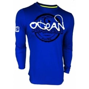HOTSPOT DESIGN Tričko Ocean Performance (modré, dlouhý rukáv)-Velikost L