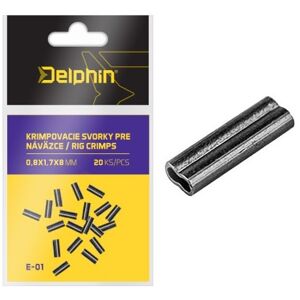Delphin krimpovací svorky pro návazce 20 ks - velikost 0,7x1,5x6 mm