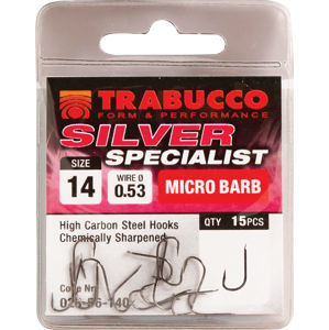 Trabucco háčky silver specialist 15 ks-velikost 10