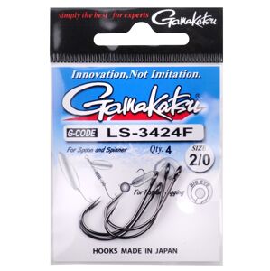 Gamakatsu háčky ls-3424f new label hooks black - velikost 2 počet 5 ks