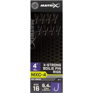 Matrix návazec mxc-4 x-strong boilie pin rigs barbless 10 cm - size 16 0,18 mm