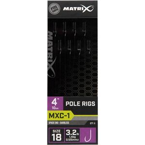 Matrix návazec mxc-1 pole rig barbless 10 cm - size 18 0,125 mm