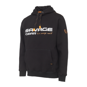 Savage gear mikina tec foam zip hoodie dark grey melange - s