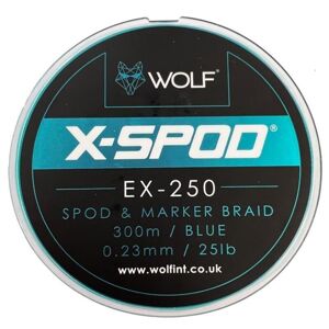 Wolf šňůra na krmení raketou x-spod ex spod and marker braid 300 m 0,23 mm